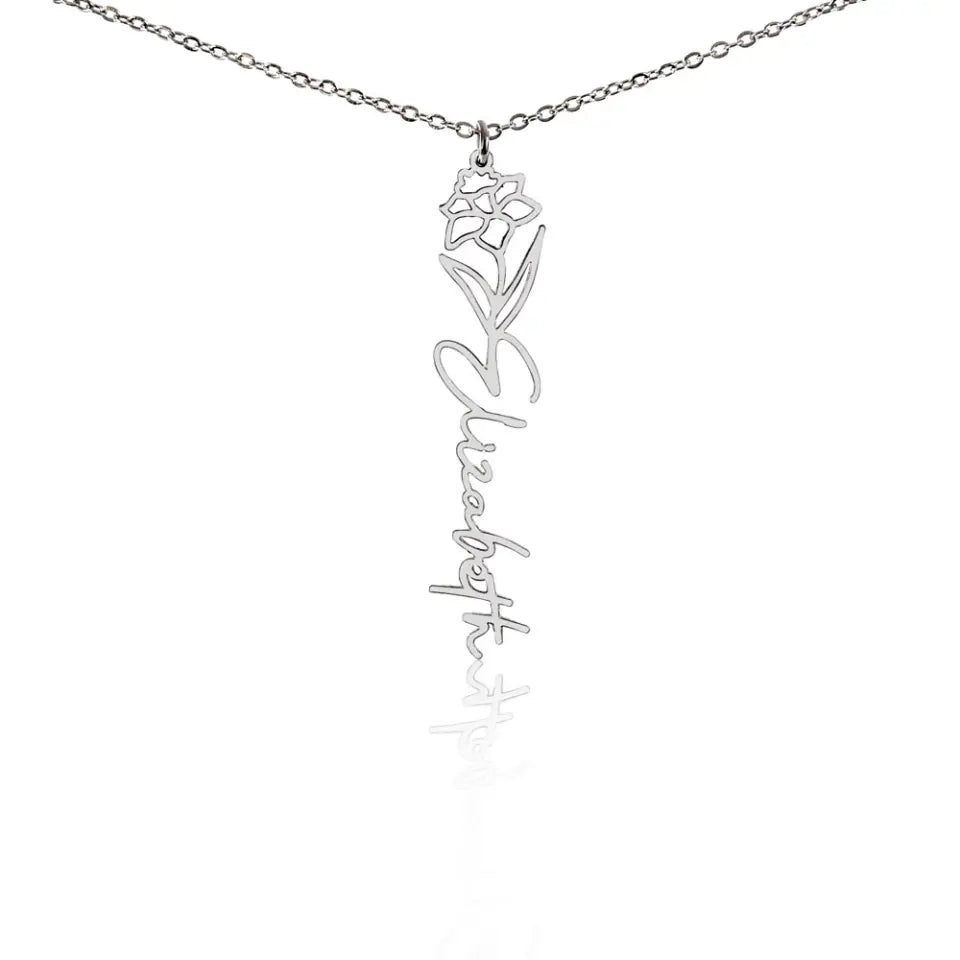Mom Daughter Birth Flower Necklace DesignedbySiti