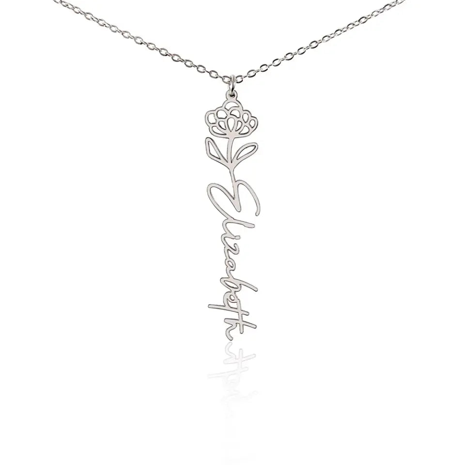 Mom Daughter Birth Flower Necklace DesignedbySiti