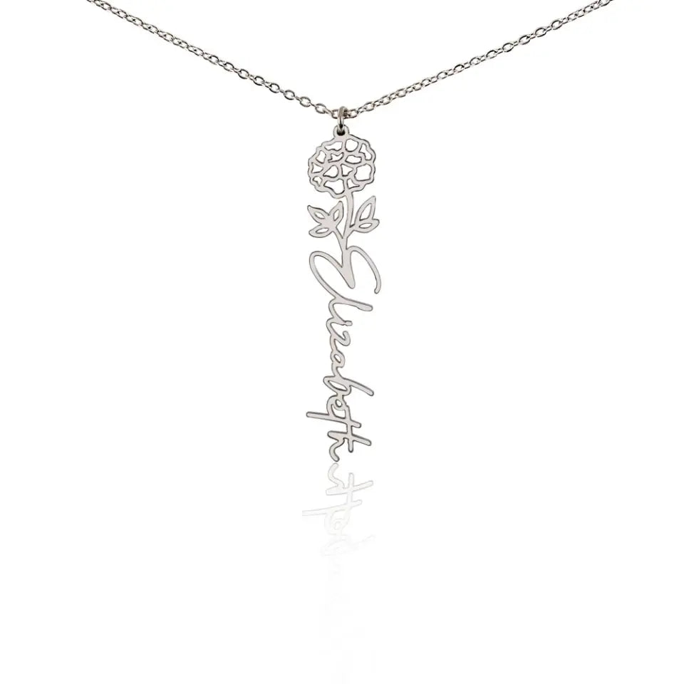 Mom Daughter Birth Flower Necklace DesignedbySiti