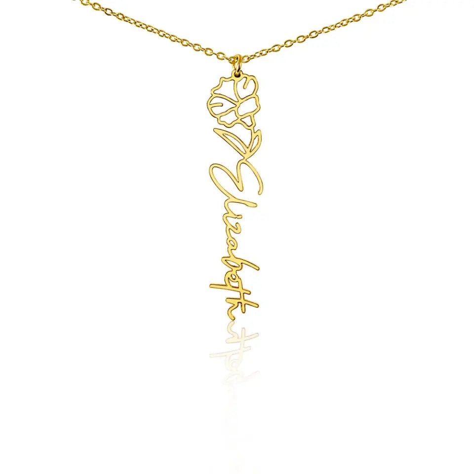 Mom Daughter Birth Flower Necklace DesignedbySiti