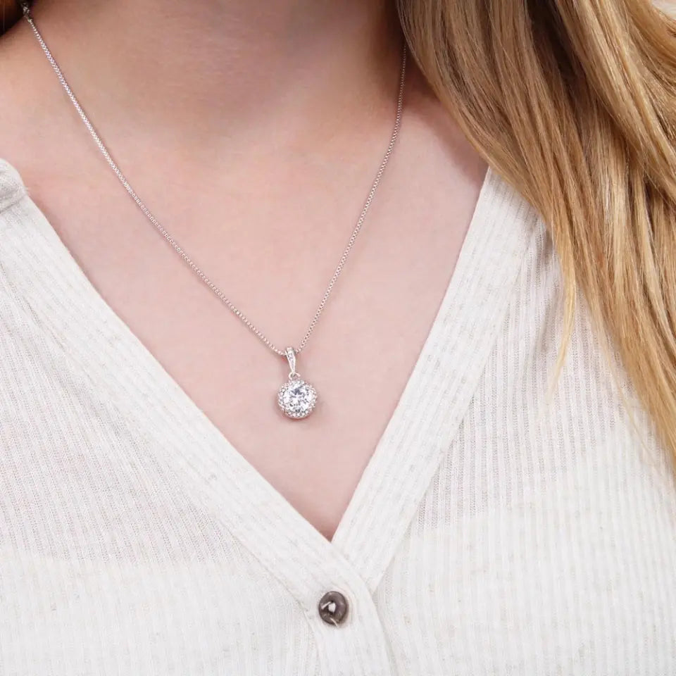 Personalised Love Knot Necklace for Girlfriend DesignedbySiti