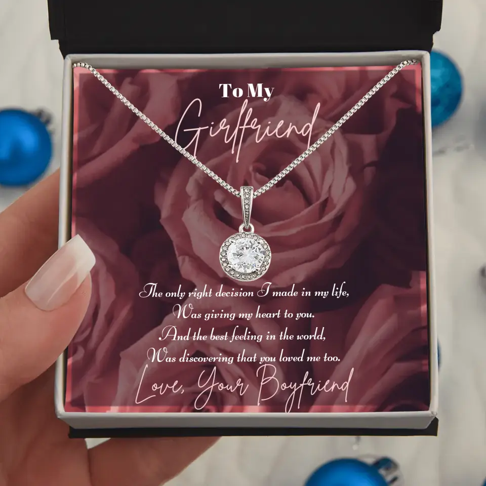 Personalised Love Knot Necklace for Girlfriend DesignedbySiti