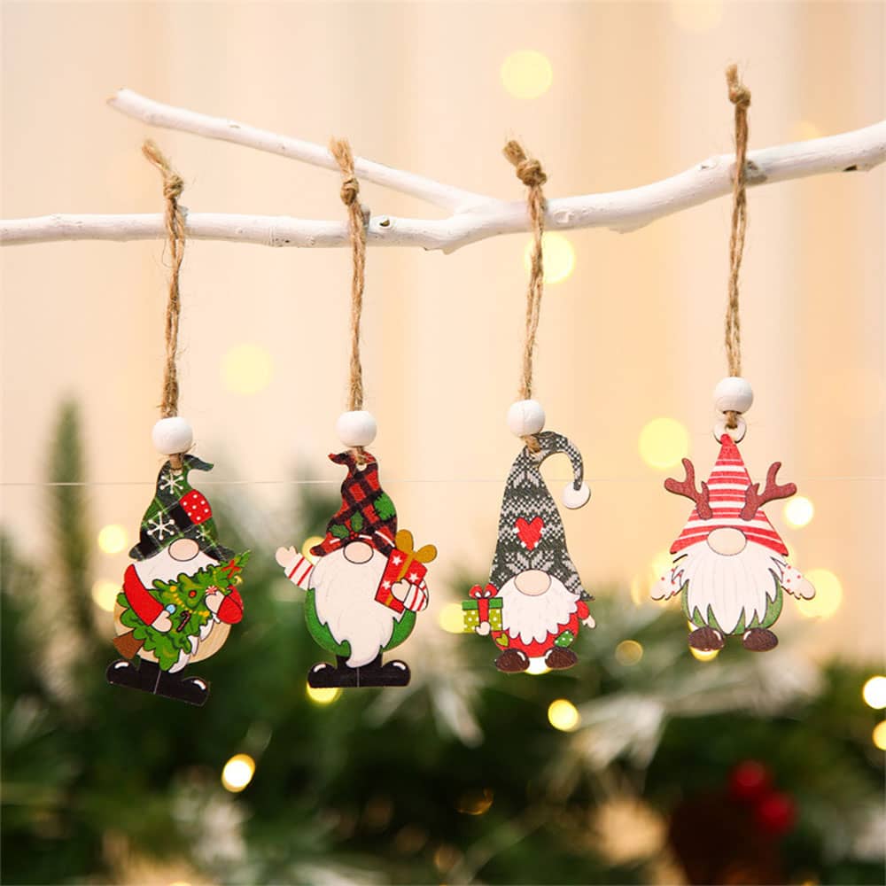 Wooden Santa Claus Christmas Ornaments DesignedbySiti