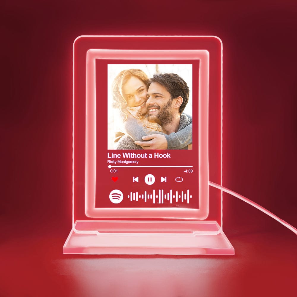 Personalised Scannable Music Night Light Plaque Gifts for Lovers