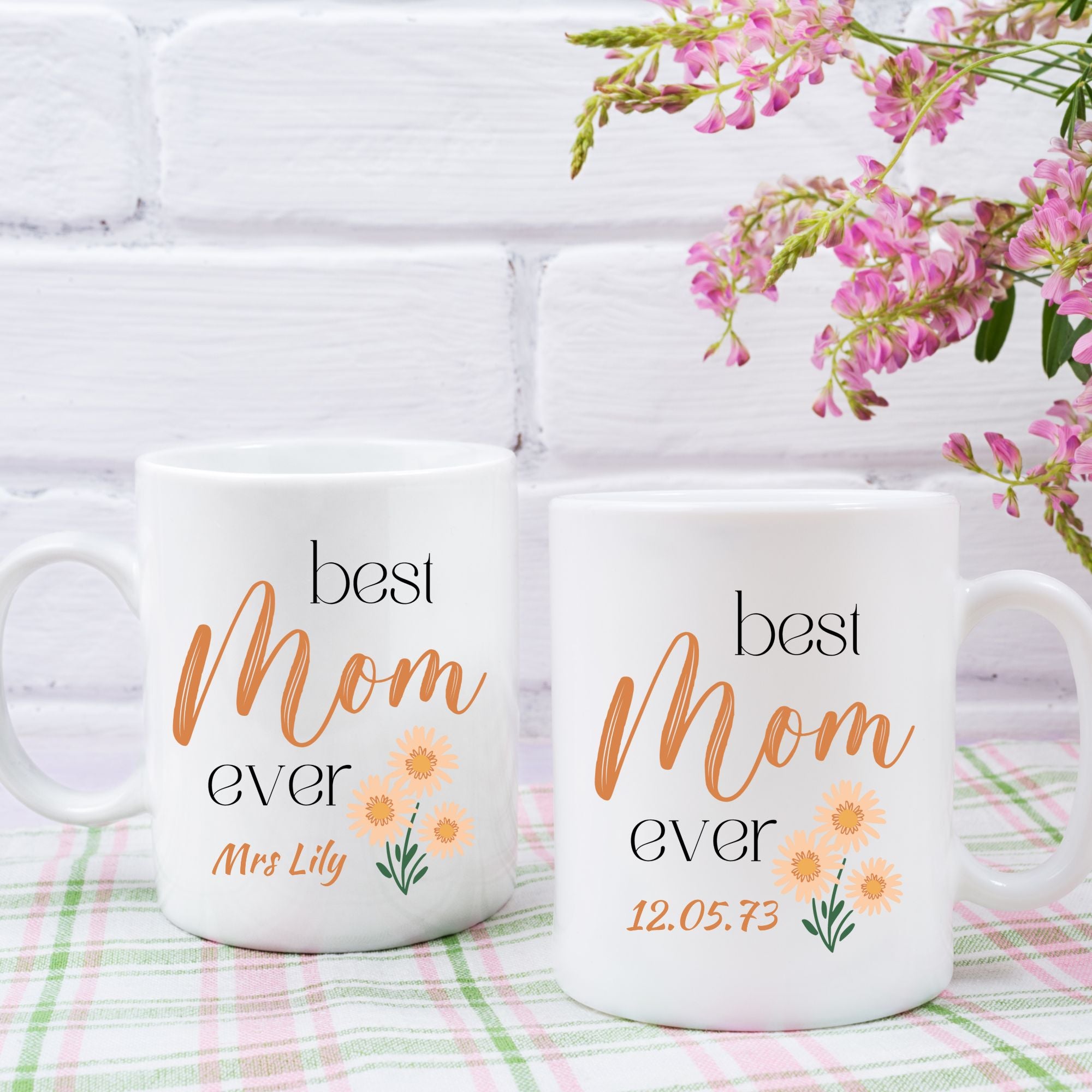 Personalised Name and Date Best Mom Ever Mug