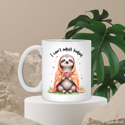 Kawaii Sloth Mug For Office Desk