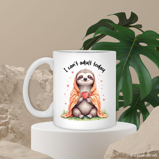 Kawaii Sloth Mug For Office Desk