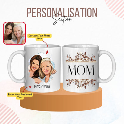 Custom Cartoon Photo Mom Mug