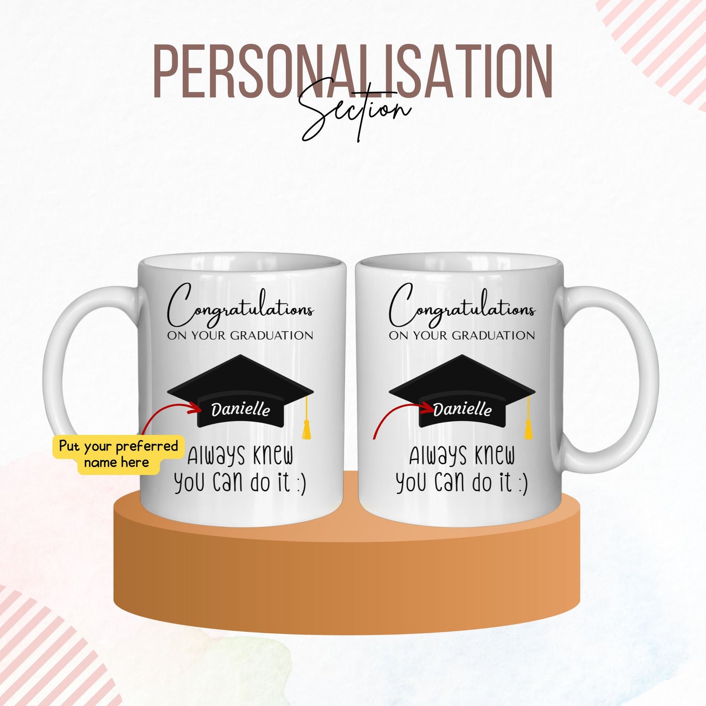 Personalised Congratulations on Your Graduation Mug
