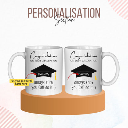 Personalised Congratulations on Your Graduation Mug