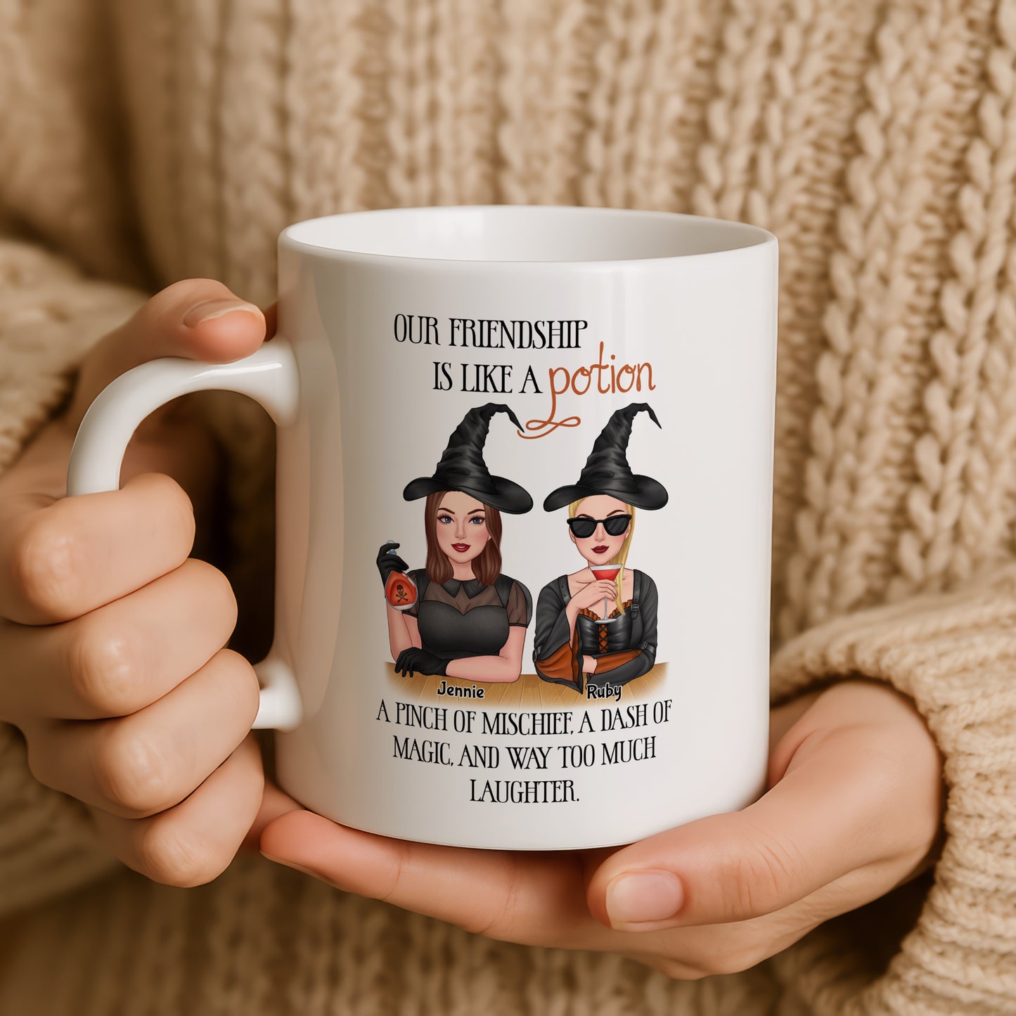 Custom Chibi Our Friendship is Like a Potion Mug