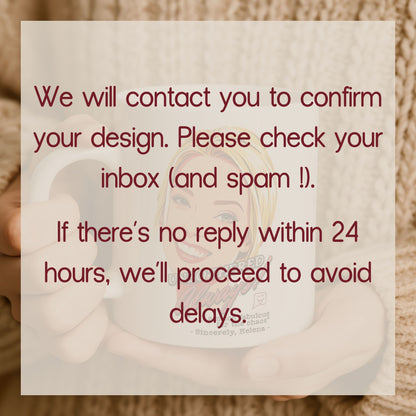 Custom Cartoon Photo Mug - Personalized Portrait Coffee Mug Gift - Unbothered Always Funny Quote