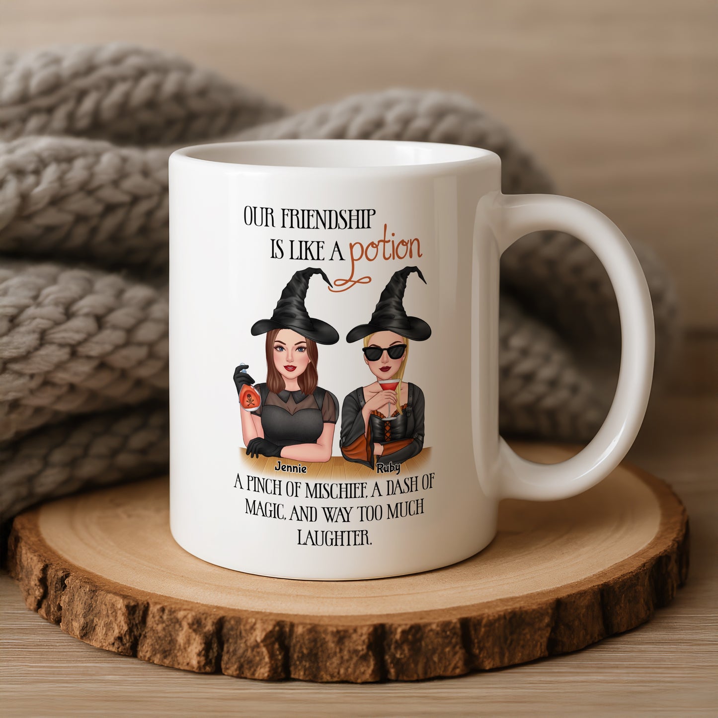 Custom Chibi Our Friendship is Like a Potion Mug