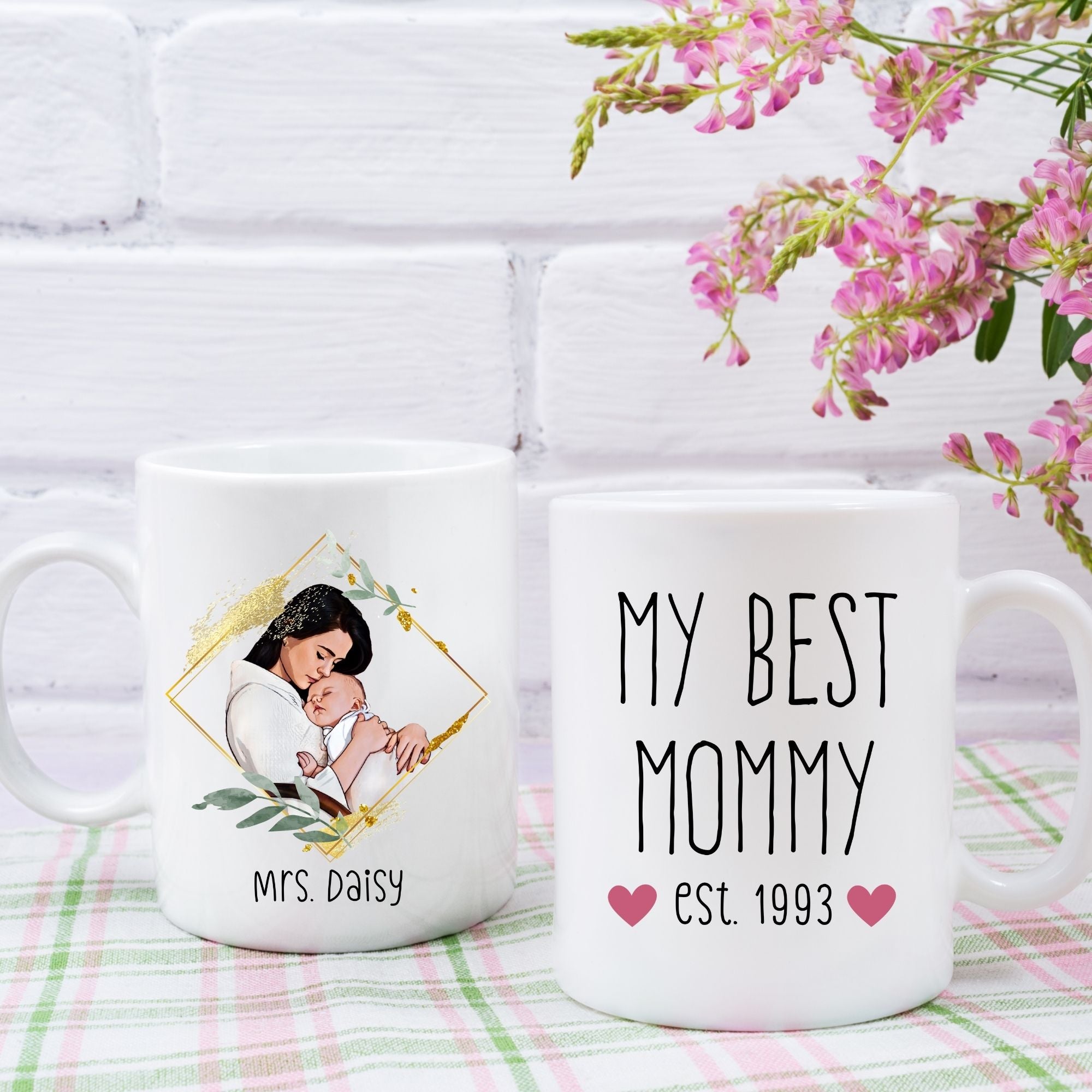 Custom Cartoon Photo My Best Mommy Mug