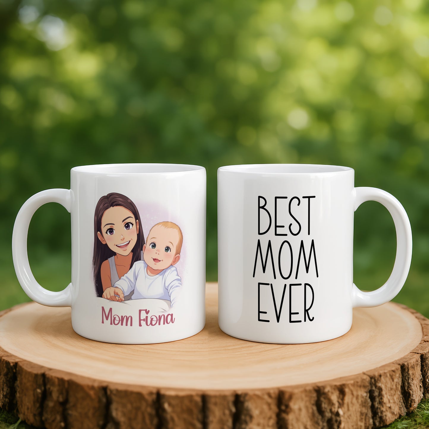 Custom 11oz and 15oz Cartoon Photo Best Mom Ever Mug