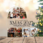 Collage of family photos with 'XMAS 2025' text in front of a Christmas tree.