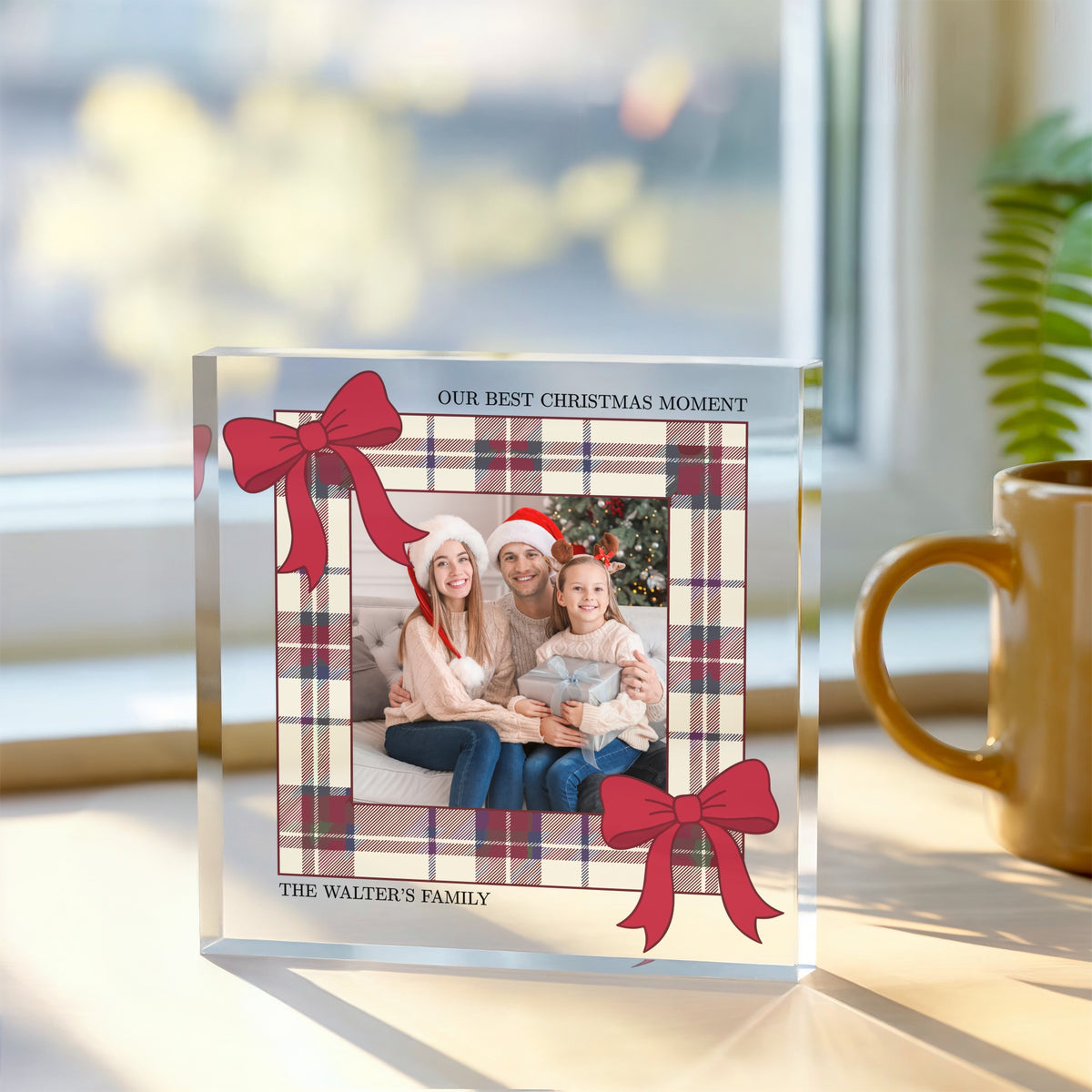 Personalised Acrylic Plaque - Family Christmas Gift - Our Best Christmas Moment