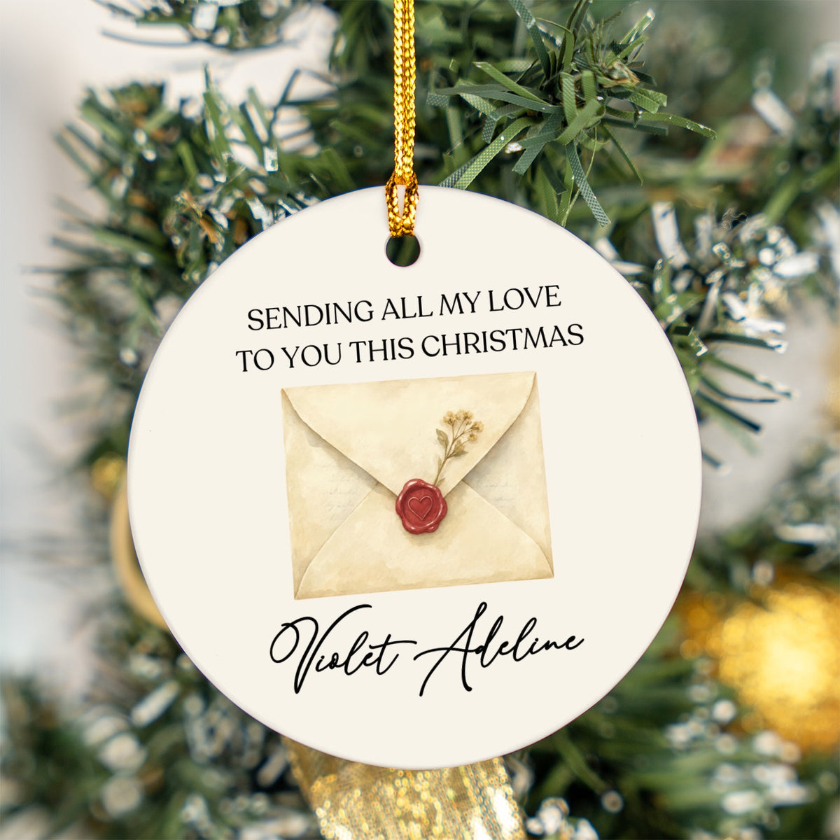 Personalised Christmas Ornament - Sending All My Love To You This Christmas
