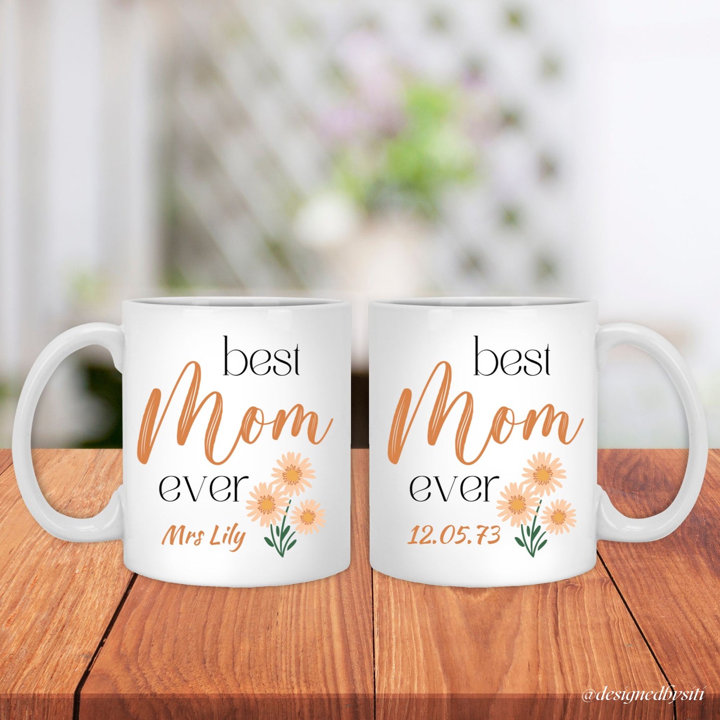 Personalised Name and Date Best Mom Ever Mug