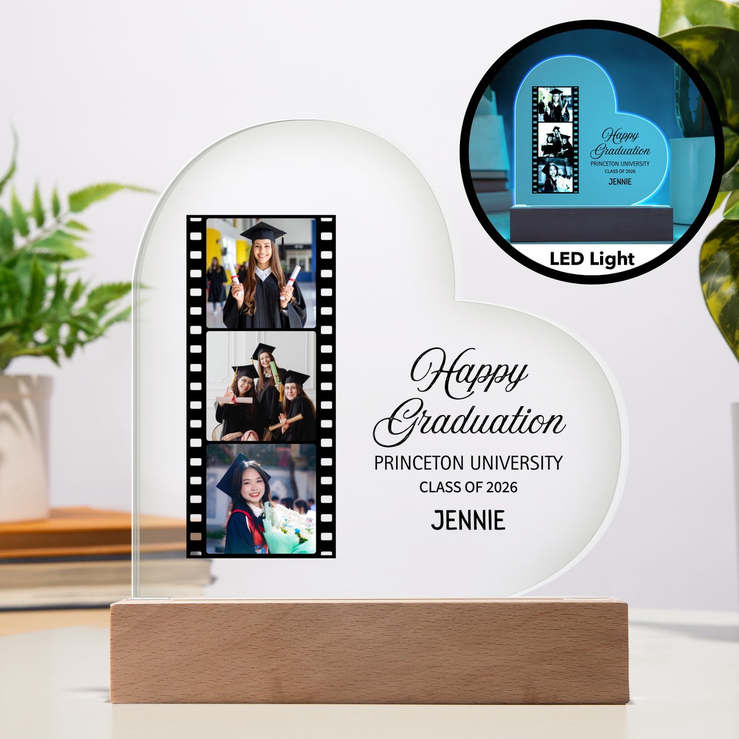 Personalized Graduation Acrylic Photo Plaque, Custom Class of 2026 Keepsake