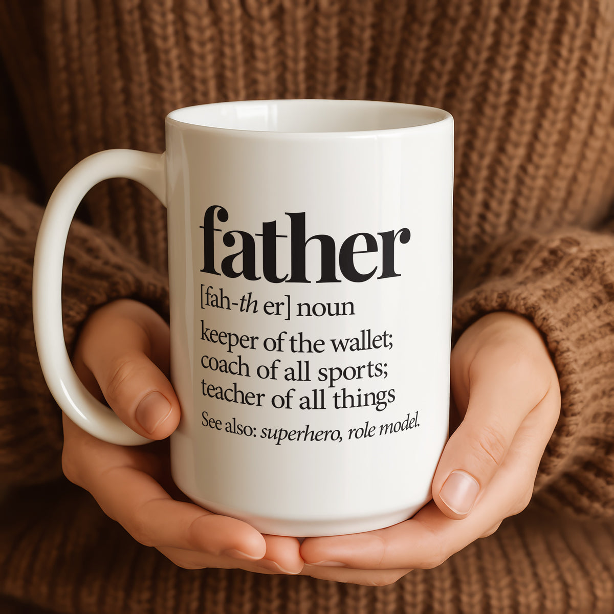 Father Definition Mug – Funny Fathers Day Gift for Dad, Keeper of the Wallet