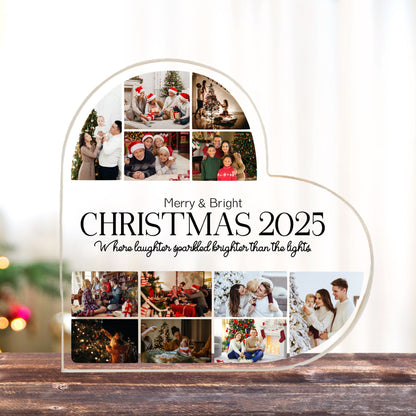 Custom Memories of Christmas Heart Acrylic Plaque