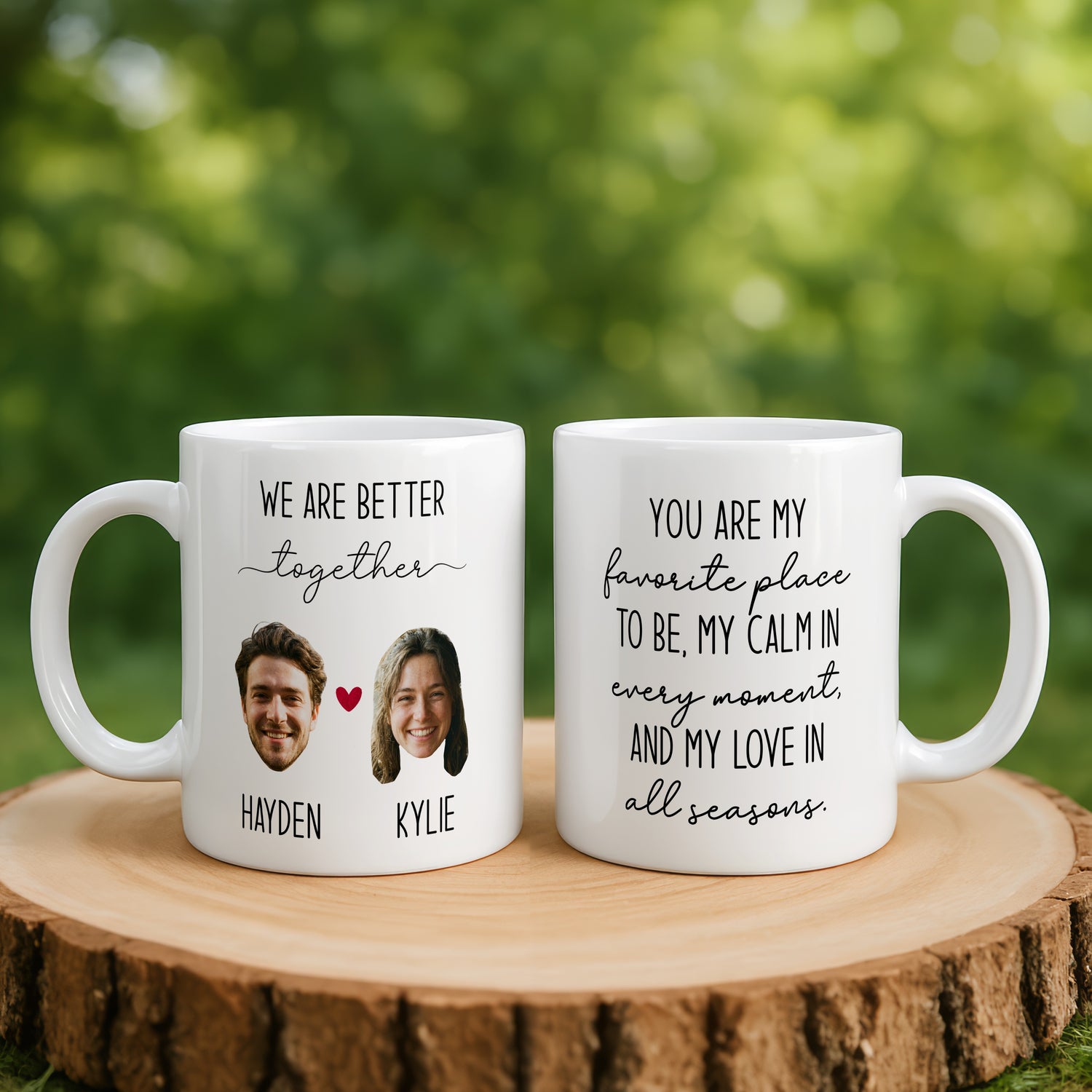 Custom Face Ceramic 11oz & 15oz Mug, We are Better Together