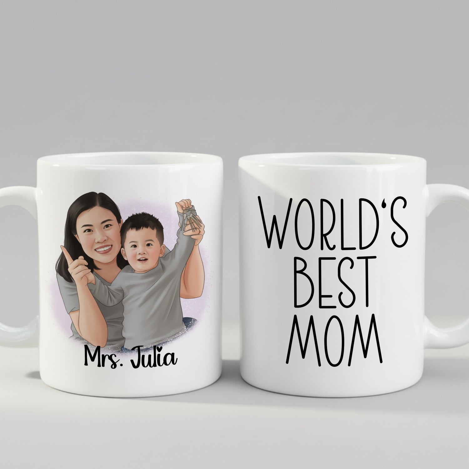 Custom 11oz and 15oz Cartoon Photo Worlds Best Mom Mug