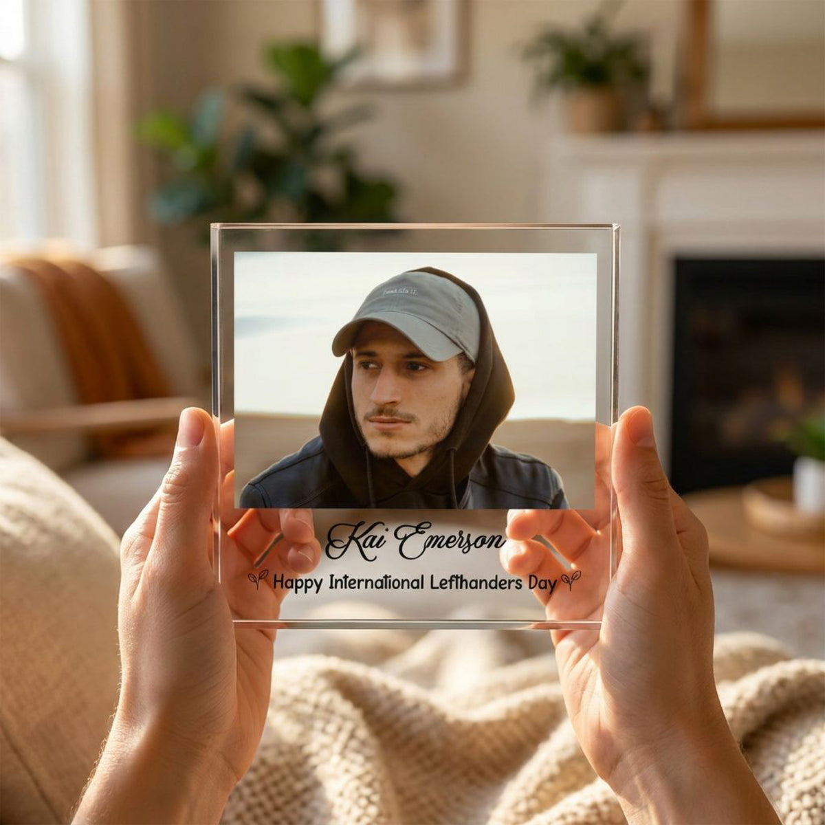 Personalised Photo Plaque - Left Handed Gift - Happy International Left Handers Day