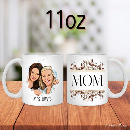 Custom Cartoon Photo Mom Mug