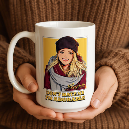 Custom Cartoon Portrait Mug - Personalized Photo Caricature Coffee Mug