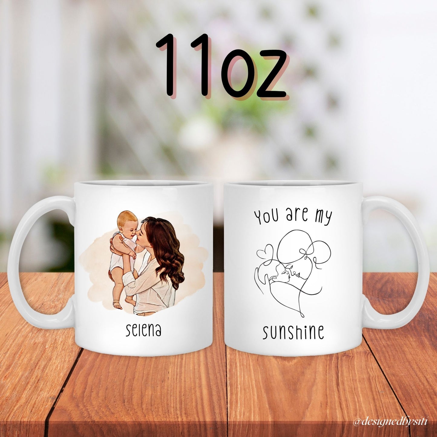 Custom Cartoon Photo Mom You Are My Sunshine Mug