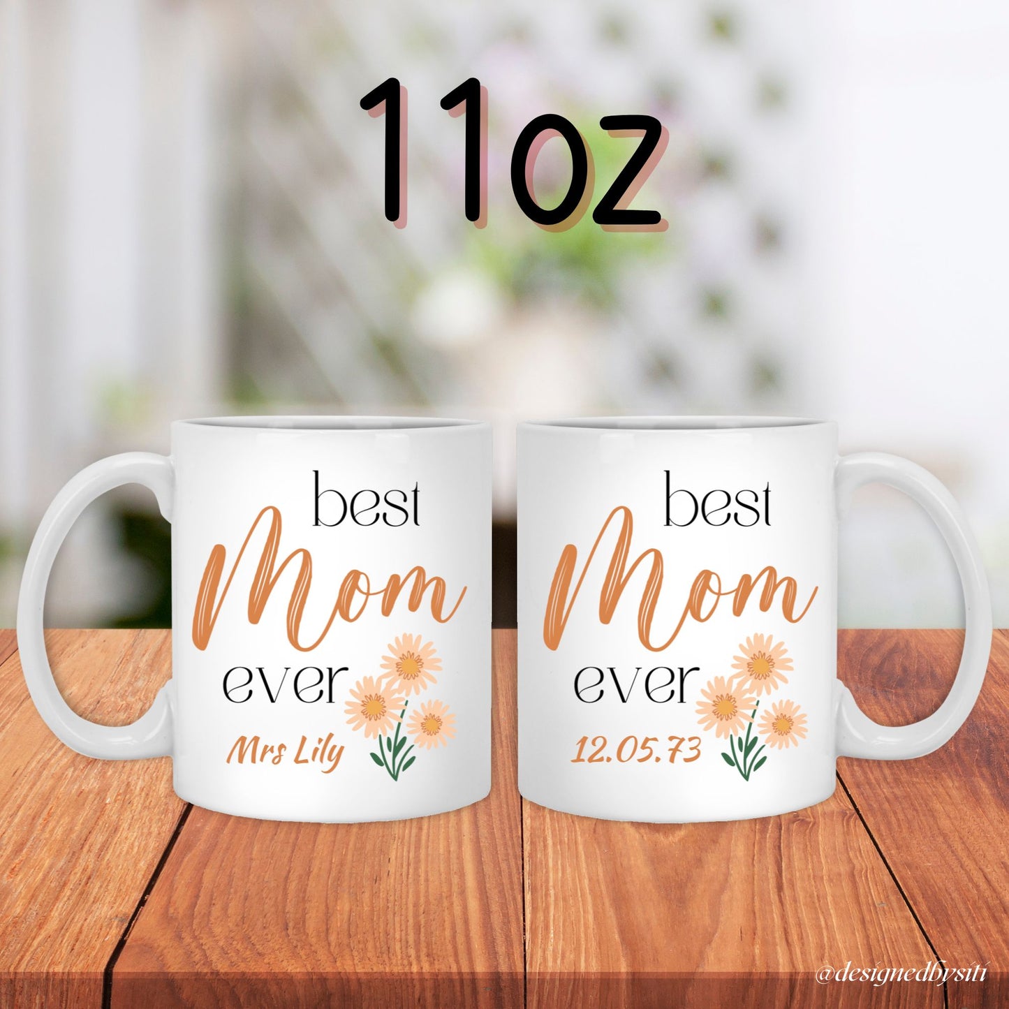 Personalised Name and Date Best Mom Ever Mug