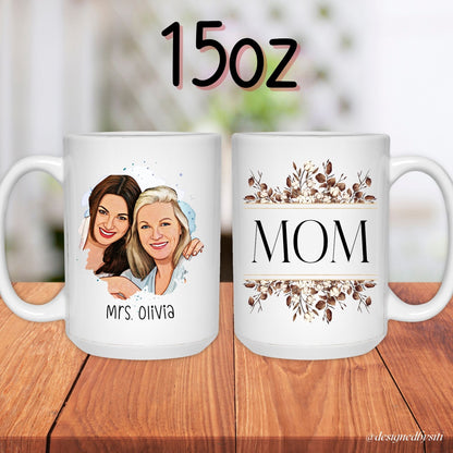 Custom Cartoon Photo Mom Mug