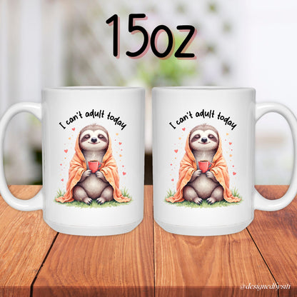 Kawaii Sloth Mug For Office Desk