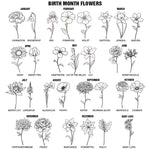 40oz Tumbler BirthMonthFlower