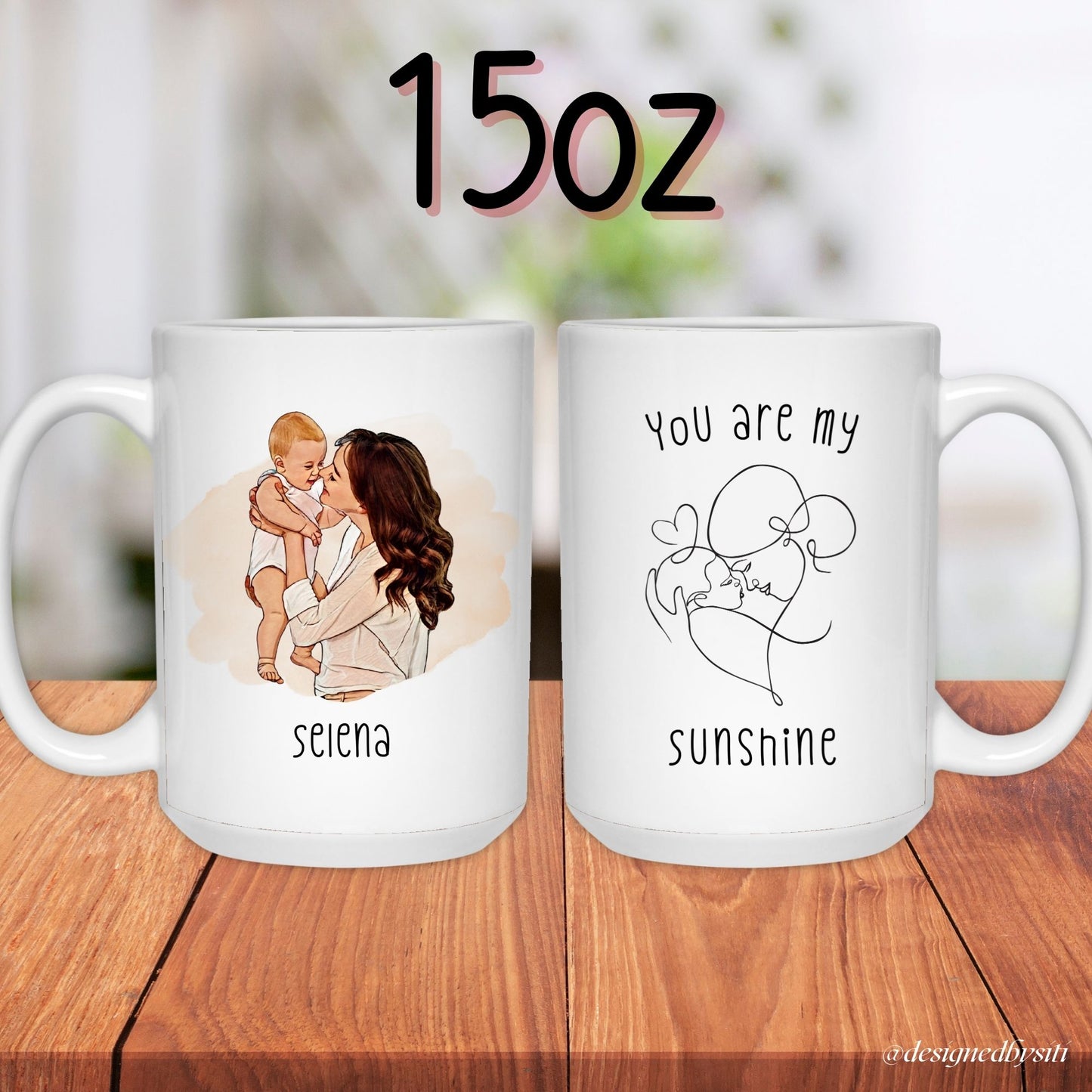 Custom Cartoon Photo Mom You Are My Sunshine Mug