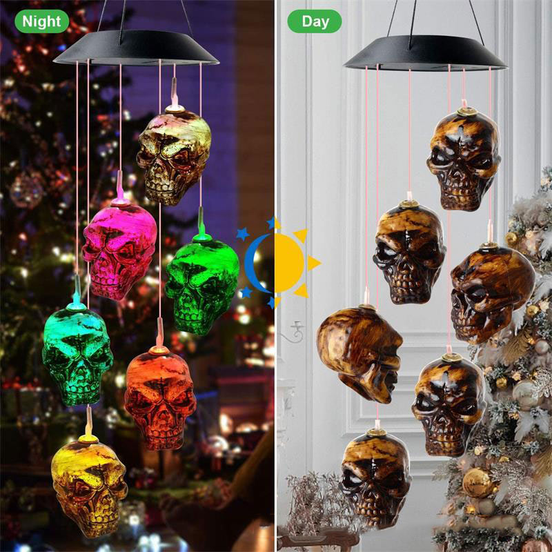 Halloween Pumpkins and Skulls LED Wind Chimes