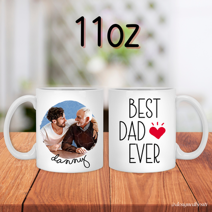 Custom Cartoon Photo Best Dad Ever Mug