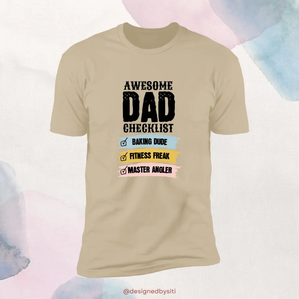 Personalised Awesome Checklist T-Shirt