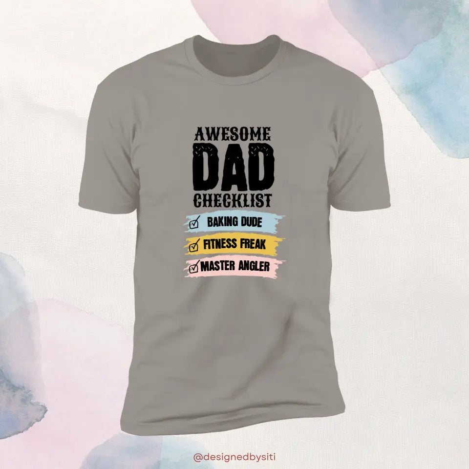 Personalised Awesome Checklist T-Shirt