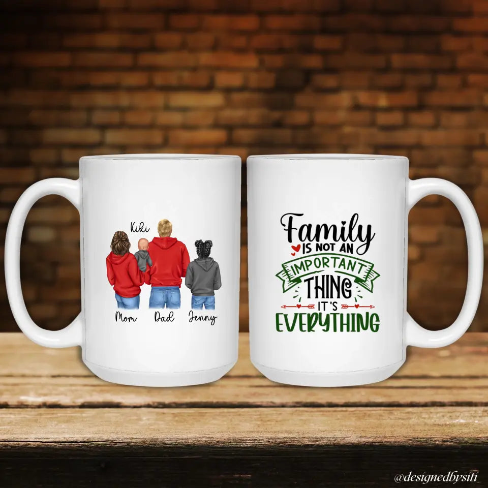 Personalised Happy Family Mug