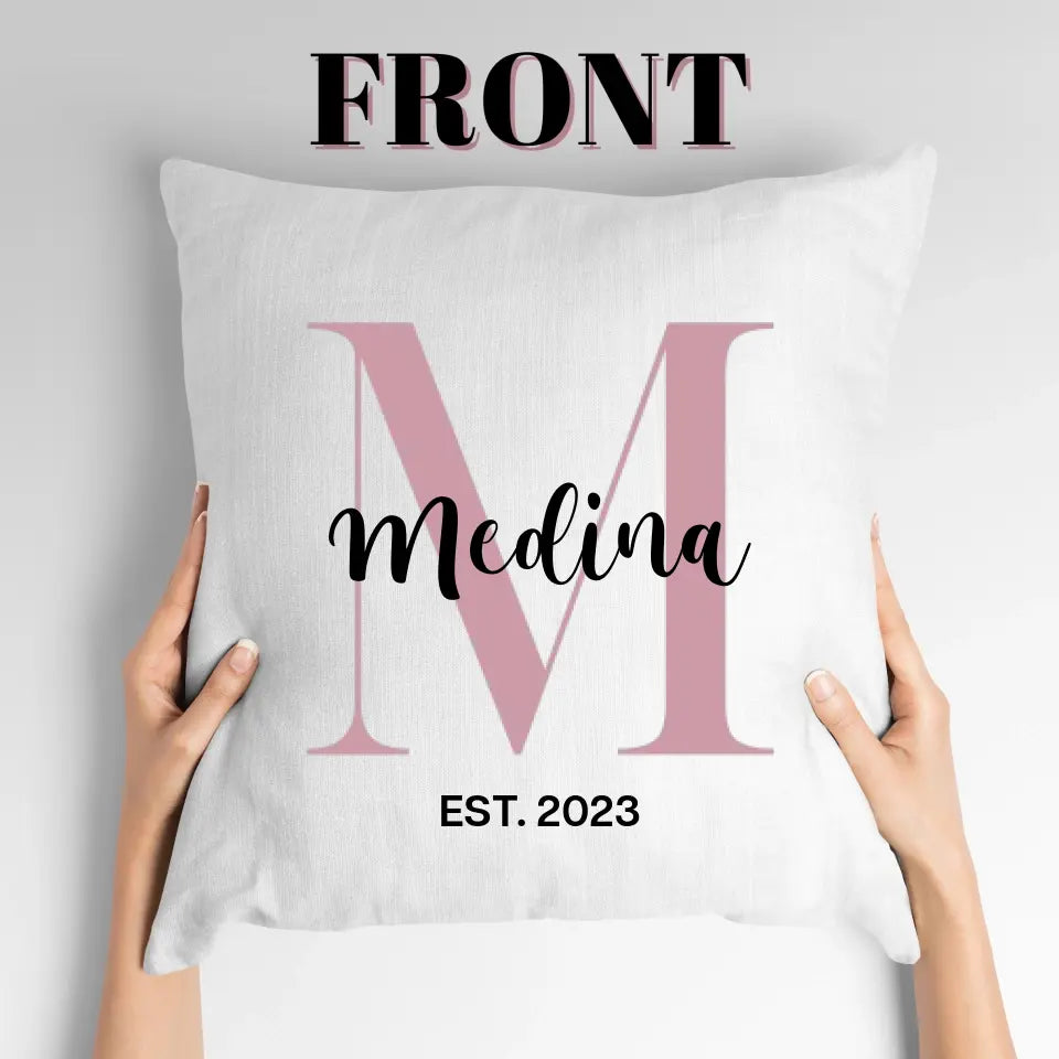 Personalised Name EST Pillow