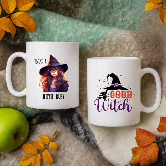 Personalised Beautiful Halloween Witch Mug