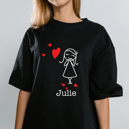 Couple Blowing Heart Valentine's T-Shirt (Female)