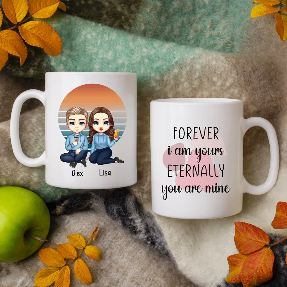 Custom Couple Chibi Forever I am Yours Mug