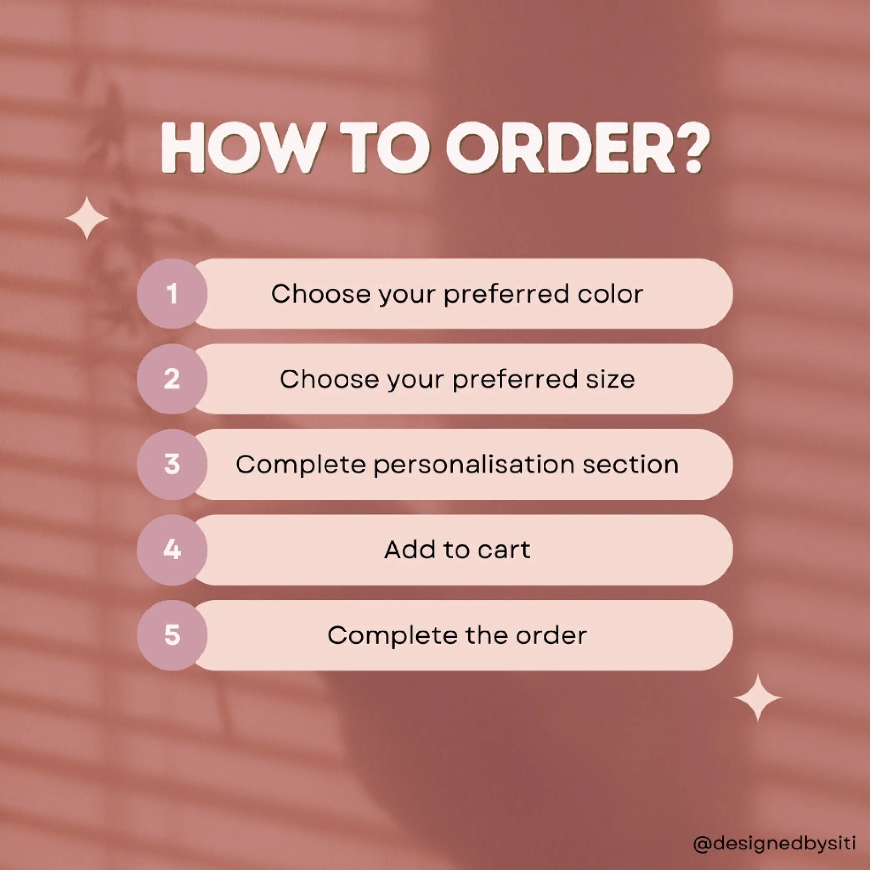 How to Order (Personalisation ETSY)