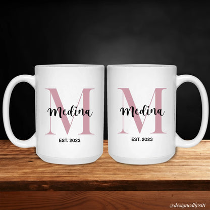 Personalised Name EST Mug