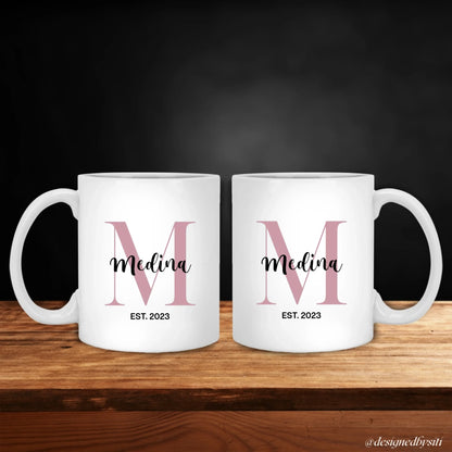 Personalised Name EST Mug