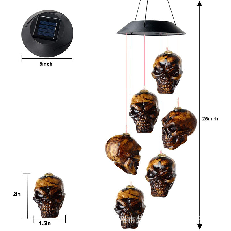 Halloween Pumpkins and Skulls LED Wind Chimes